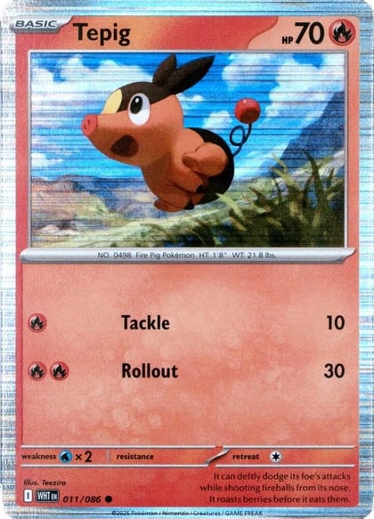 Tepig - 011/086 (Unova Poster Collection), Miscellaneous Cards & Products 011/086