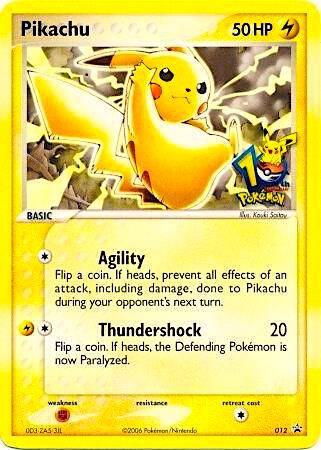 Pikachu - 012 (10th Anniversary), Miscellaneous Cards & Products 012