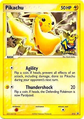 Pikachu - 012 (10th Anniversary), Miscellaneous Cards & Products 012