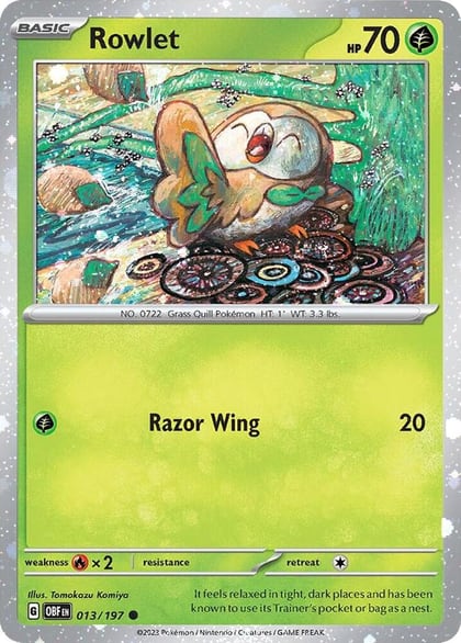 Rowlet - 013/197 (Cosmos Holo), Miscellaneous Cards & Products 013/197