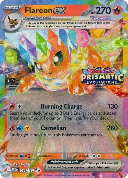 Flareon ex - 014/131 (Prismatic Evolutions Stamp), Miscellaneous Cards & Products 014/131