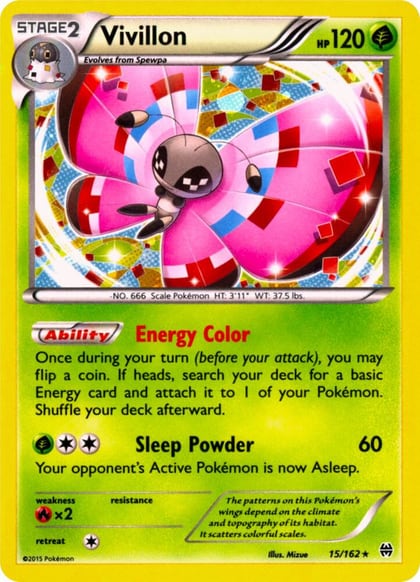 Vivillon - 15/162 (Cosmos Holo), Miscellaneous Cards & Products 015/162