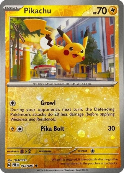 Pikachu - 018/091 (Reverse Cosmos Holo), Miscellaneous Cards & Products 018/091