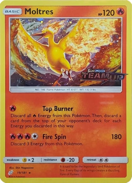 Moltres - 19/181 (Team Up Stamped), Miscellaneous Cards & Products 019/181