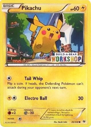 Pikachu - 20/108 (Build-A-Bear Workshop Exclusive), Miscellaneous Cards & Products 020/108