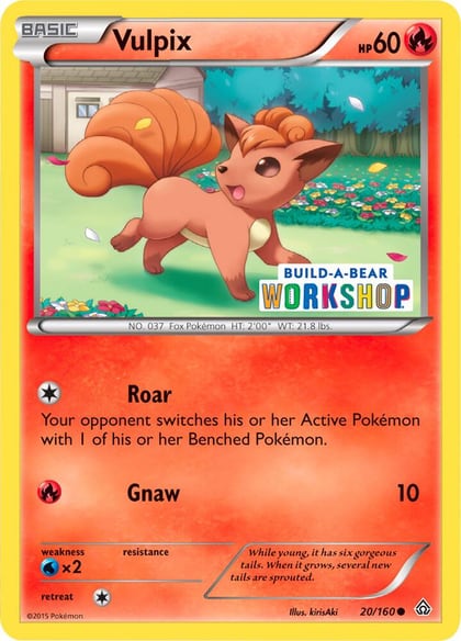 Vulpix - 20/160 (Build-A-Bear Workshop Exclusive), Miscellaneous Cards & Products 020/160