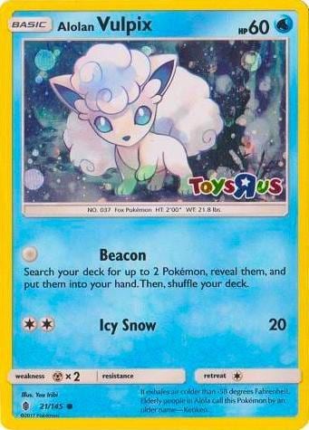 Alolan Vulpix - 21/145 (Toys R Us Promo), Miscellaneous Cards & Products 021/145