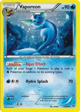 Vaporeon - 22/98 (Cosmos Holo), Miscellaneous Cards & Products 022/098