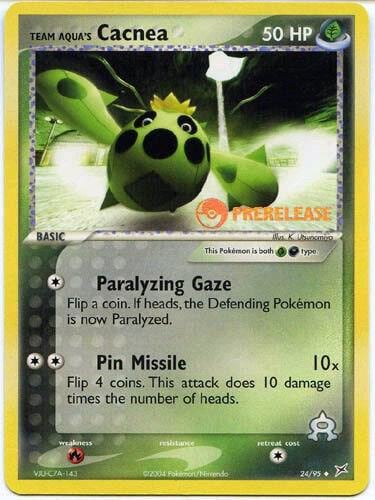 Team Aqua's Cacnea - 24/95 (Prerelease), Miscellaneous Cards & Products 024/095