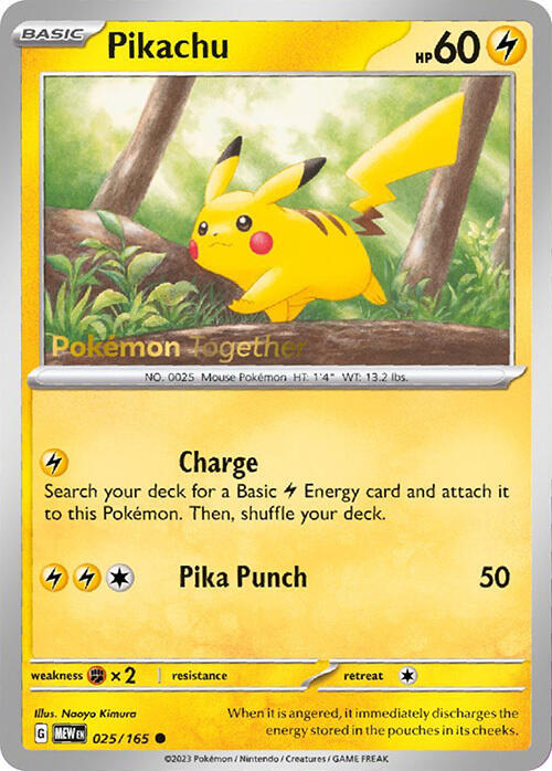 Pikachu - 025/165 (Pokemon Together), Miscellaneous Cards & Products 025/165