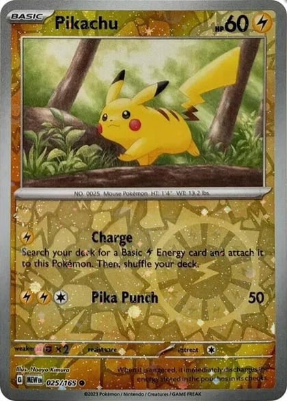 Pikachu - 025/165 (Reverse Cosmos Holo) (Costco Exclusive), Miscellaneous Cards & Products 025/165
