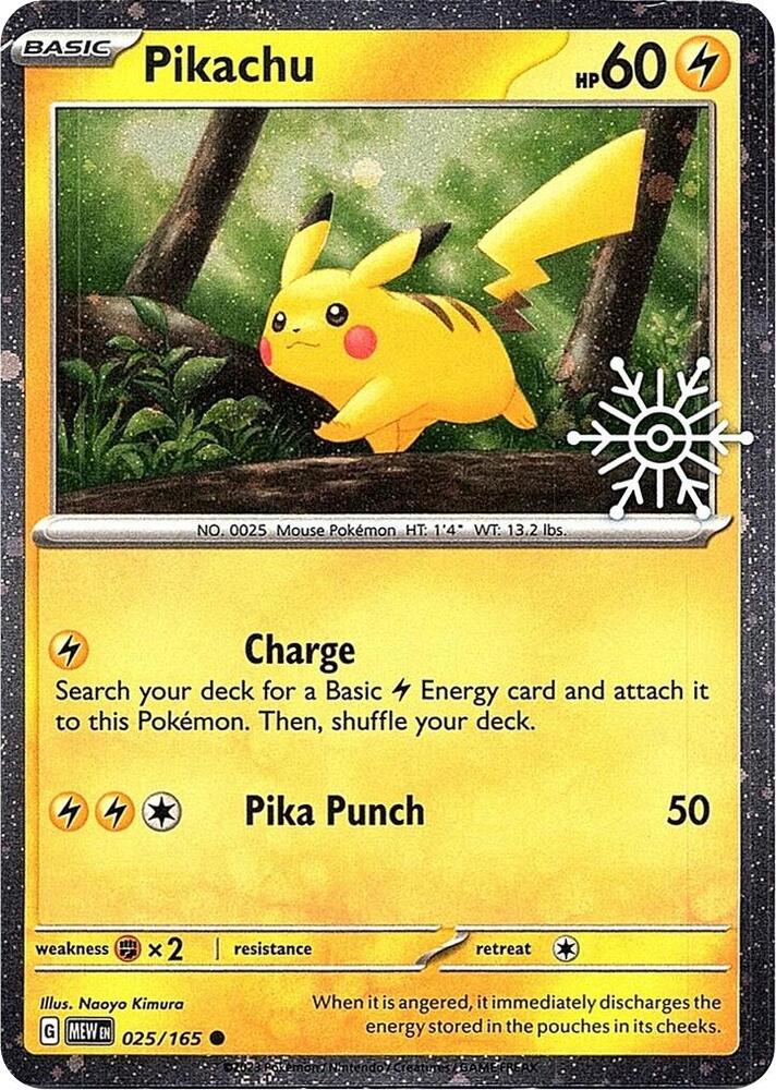 Pikachu - 025/165 (Holiday Calendar), Miscellaneous Cards & Products 025/165