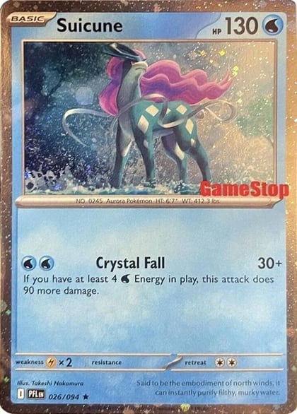 Suicune (Cosmos Holo) (Gamestop Exclusive), Miscellaneous Cards & Products 026/094