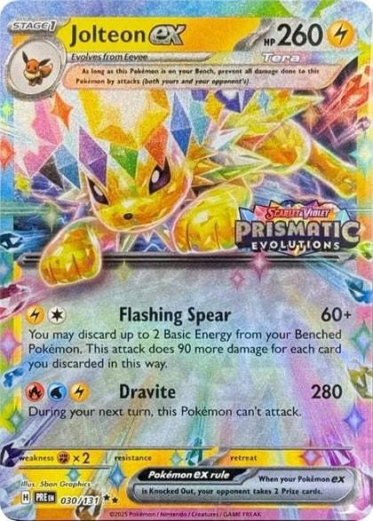 Jolteon ex - 030/131 (Prismatic Evolutions Stamp), Miscellaneous Cards & Products 030/131