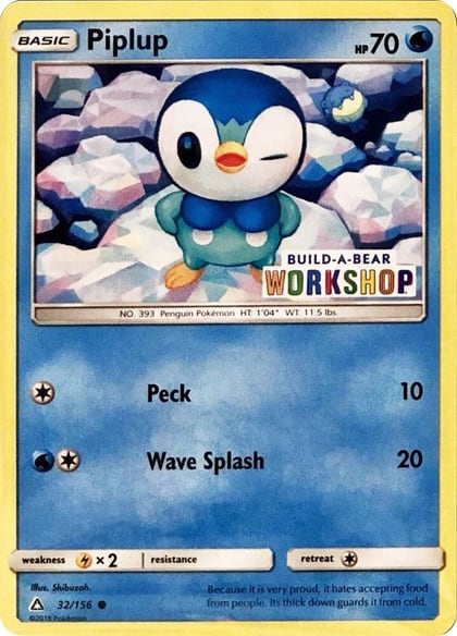 Piplup - 32/156 (Build-A-Bear Workshop Exclusive), Miscellaneous Cards & Products 032/156