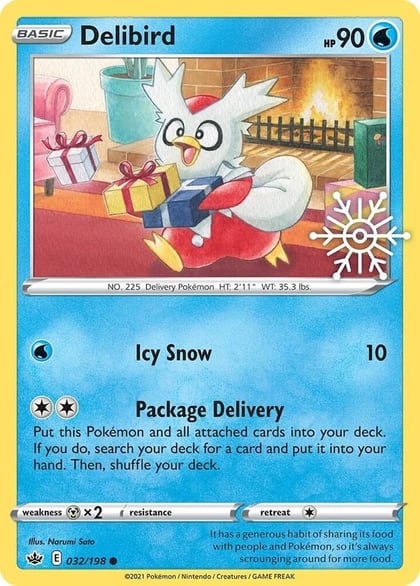 Delibird - 032/198 (Holiday Calendar), Miscellaneous Cards & Products 032/198