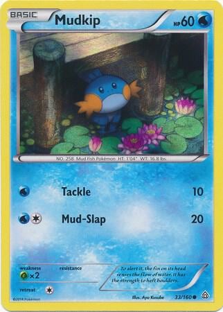 Mudkip - 33/160 (Sheen Holo), Miscellaneous Cards & Products 033/160