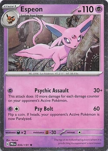 Espeon - 033/131 (Cosmos Holo), Miscellaneous Cards & Products 033/131