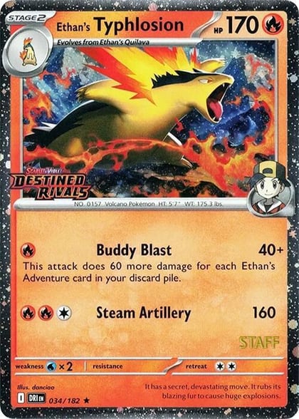 Ethan's Typhlosion (Prerelease) [Staff], Miscellaneous Cards & Products 034/182