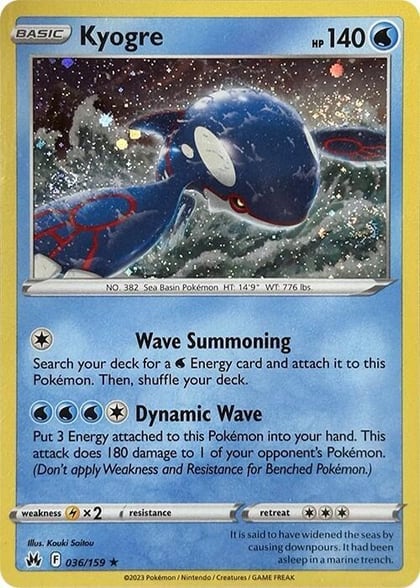 Kyogre - 036/159 (Pixel Holo), Miscellaneous Cards & Products 036/159