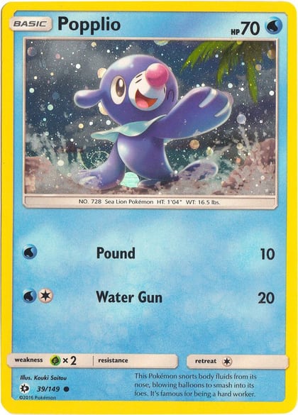 Popplio - 39/149 (Cosmos Holo), Miscellaneous Cards & Products 039/149