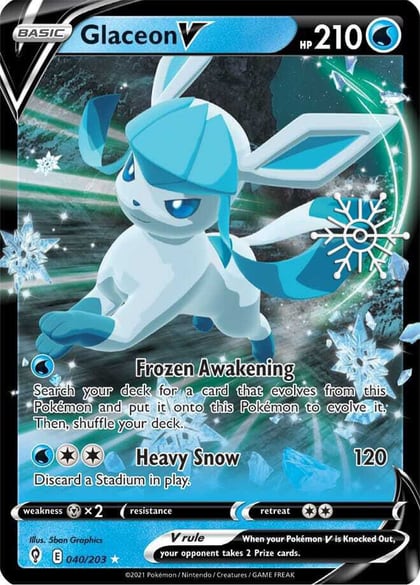 Glaceon V - 040/203 (Holiday Calendar), Miscellaneous Cards & Products 040/203