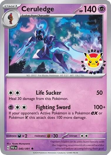 Ceruledge - 040/091 (Pokemon Day 2024) (Cosmos Holo), Miscellaneous Cards & Products 040/091
