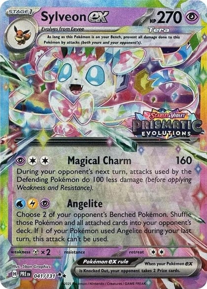 Sylveon ex - 041/131 (Prismatic Evolutions Stamp), Miscellaneous Cards & Products 041/131