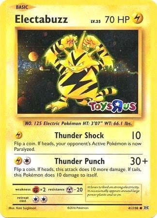 Electabuzz - 41/108 (Toys R Us Promo), Miscellaneous Cards & Products 041/108