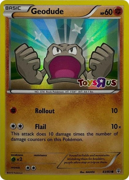 Geodude - 43/83 (Toys R Us Promo), Miscellaneous Cards & Products 043/083