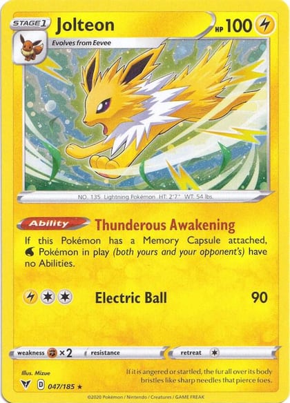Jolteon - 047/185 (Cosmos Holo), Miscellaneous Cards & Products 047/185