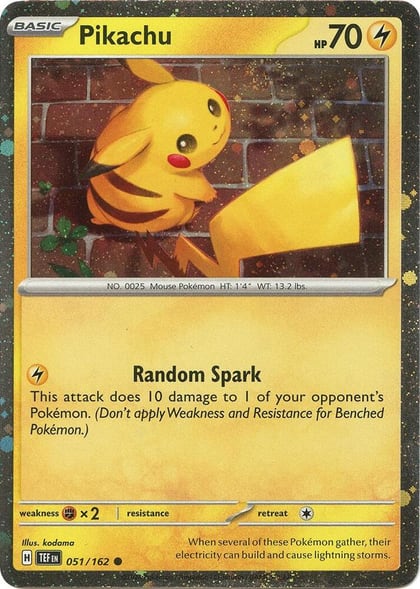 Pikachu - 051/162 (Cosmo Holo), Miscellaneous Cards & Products 051/162