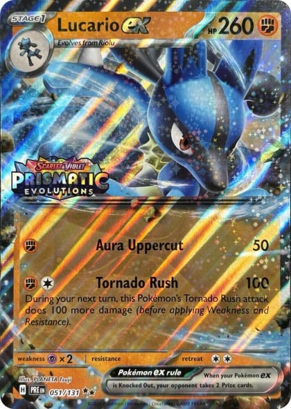 Lucario ex (Prismatic Evolutions Stamp), Miscellaneous Cards & Products 051/131