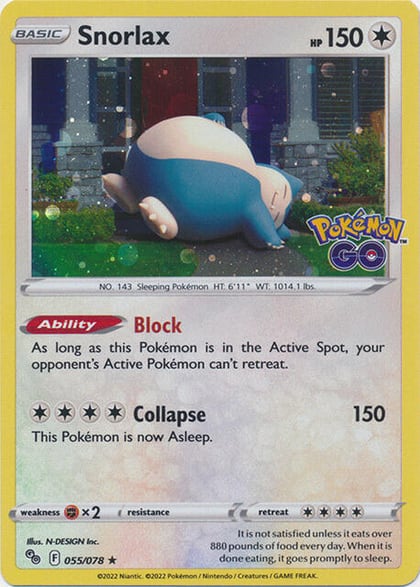 Snorlax - 55/078 (Cosmos Holo), Miscellaneous Cards & Products 055/078