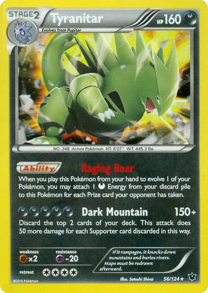 Tyranitar - 56/124 (Cosmos Holo), Miscellaneous Cards & Products 056/124