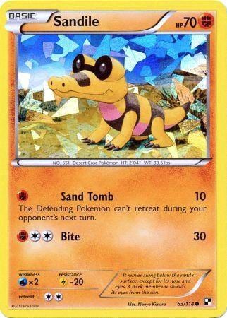 Sandile - 63/114 (Cracked Ice Holo), Miscellaneous Cards & Products 063/114