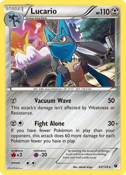 Lucario - 63/124 (Cosmos Holo), Miscellaneous Cards & Products 063/124