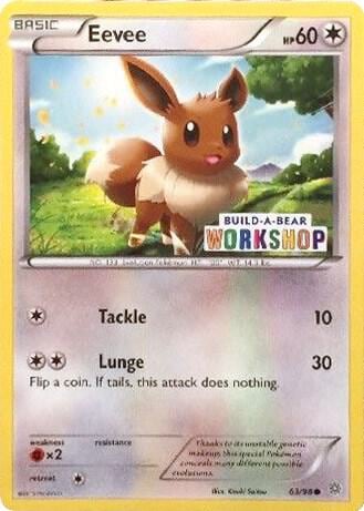 Eevee - 63/98 (Build-A-Bear Workshop Exclusive), Miscellaneous Cards & Products 063/098
