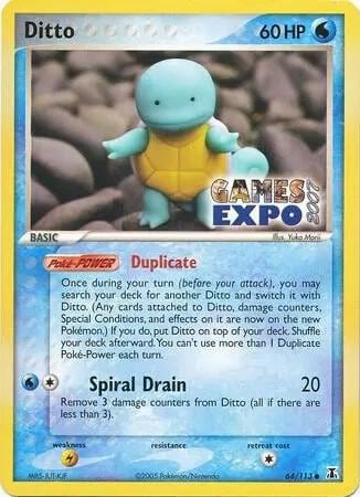 Ditto (Squirtle) - 64/113 (Games Expo 2007), Miscellaneous Cards & Products 064/113