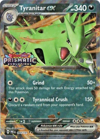 Tyranitar ex (Prismatic Evolutions Stamp), Miscellaneous Cards & Products 064/131