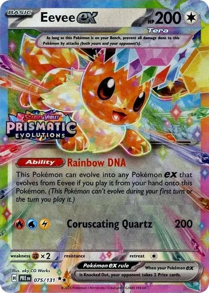 Eevee ex - 075/131 (Prismatic Evolutions Stamp), Miscellaneous Cards & Products 075/131