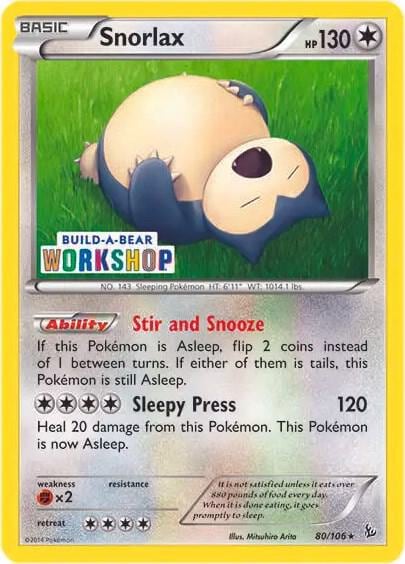Snorlax - 80/106 (Build-a-Bear Workshop Exclusive), Miscellaneous Cards & Products 080/106