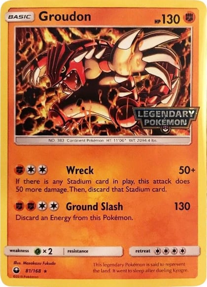 Groudon - 81/168 (Cosmos Holo) (Gamestop Promo), Miscellaneous Cards & Products 081/168