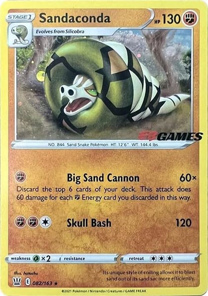 Sandaconda - 082/163 (EB Games Exclusive), Miscellaneous Cards & Products 082/163