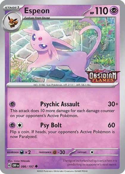 Espeon (Best Buy Exclusive), Miscellaneous Cards & Products 086/197