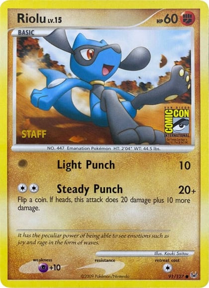 Riolu - 91/127 (SDCC 2009) [Staff], Miscellaneous Cards & Products 091/127