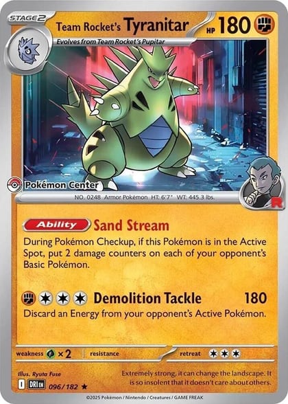 Team Rocket's Tyranitar (Pokemon Center Exclusive), Miscellaneous Cards & Products 096/182