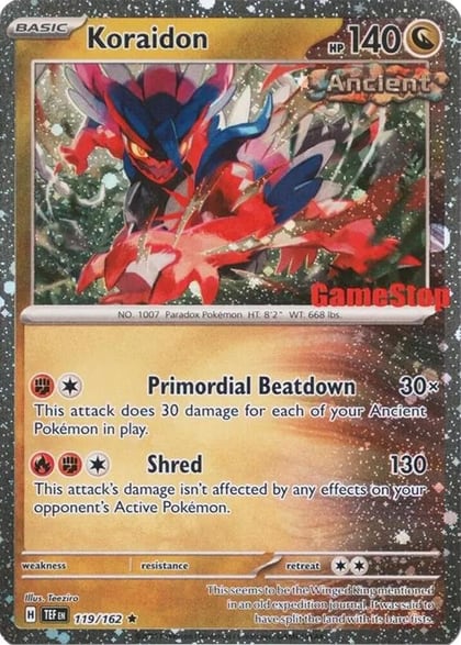 Koraidon (Gamestop Promo), Miscellaneous Cards & Products 119/162