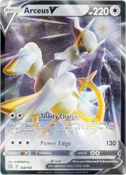 Arceus V - 122/172 (Metal Card), Miscellaneous Cards & Products 122/172