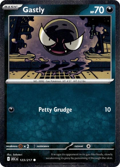 Gastly - 123/217 (Cosmos Holo), Miscellaneous Cards & Products 123/217